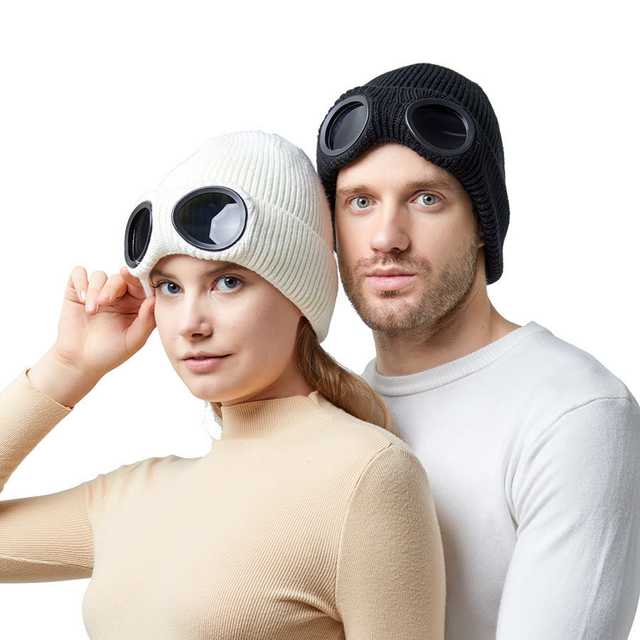 Keep Warm Beanie With Goggles - image 2