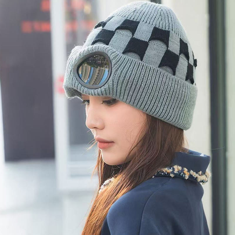 Grid Soft Beanie With Goggles - image 2