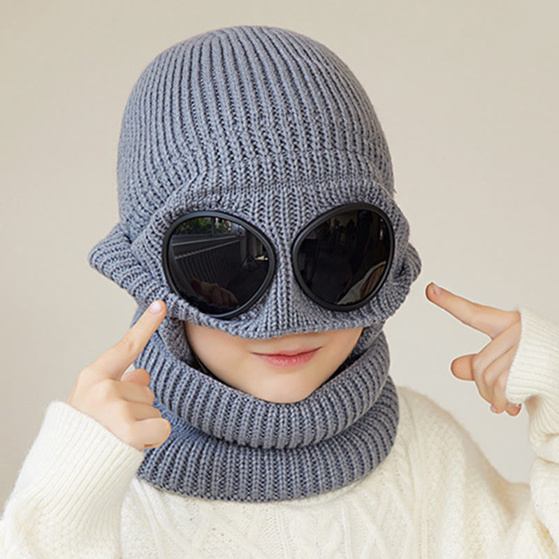 Unisex Scarf Beanie With Goggles - image 13