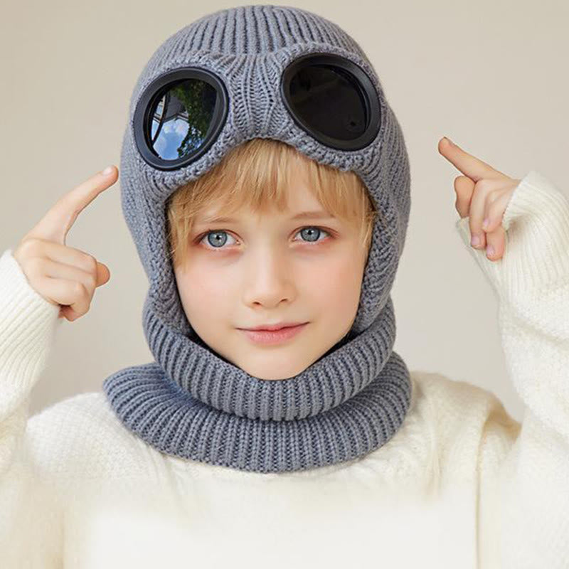 Unisex Scarf Beanie With Goggles - image 12