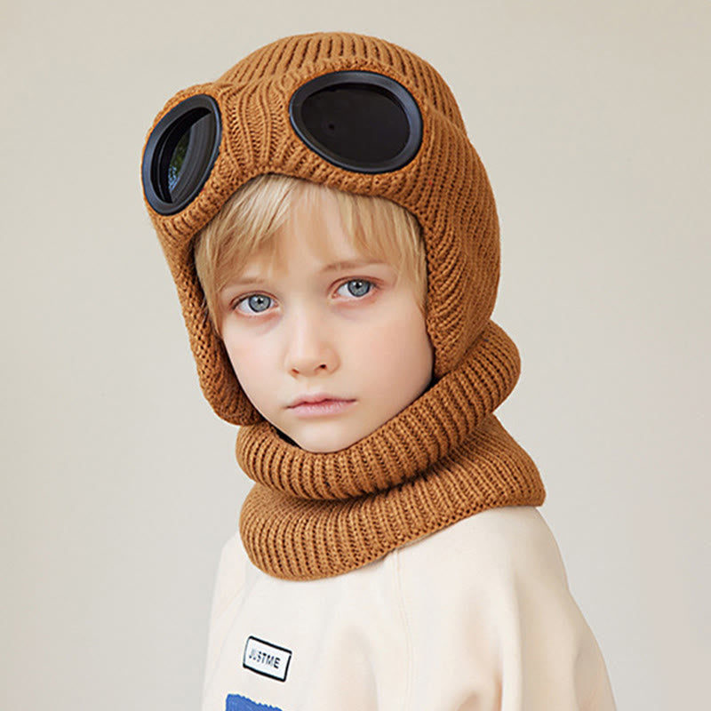 Unisex Scarf Beanie With Goggles - image 7
