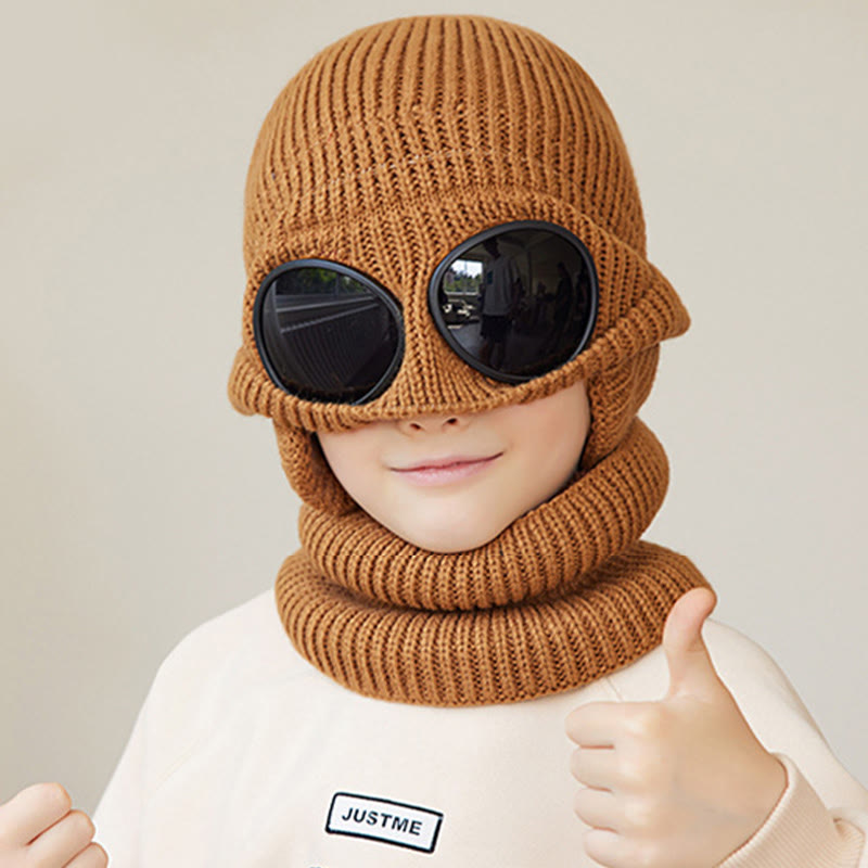 Unisex Scarf Beanie With Goggles - image 8