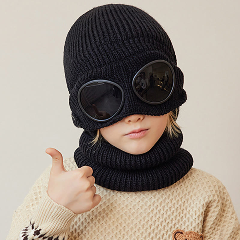 Unisex Scarf Beanie With Goggles - image 10