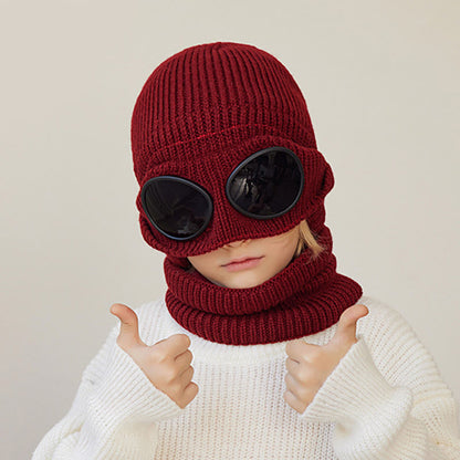 Unisex Scarf Beanie With Goggles - image 6