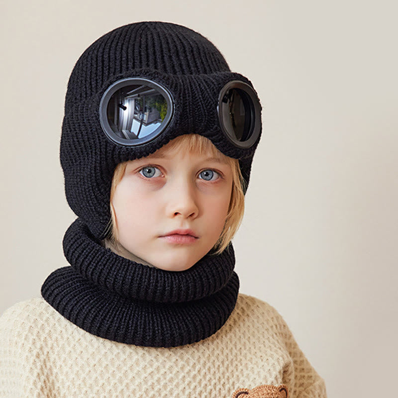 Unisex Scarf Beanie With Goggles - image 9