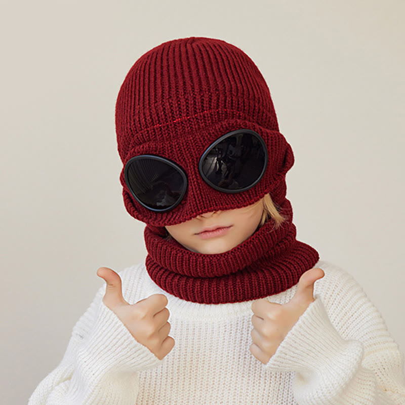 Unisex Scarf Beanie With Goggles - image 6