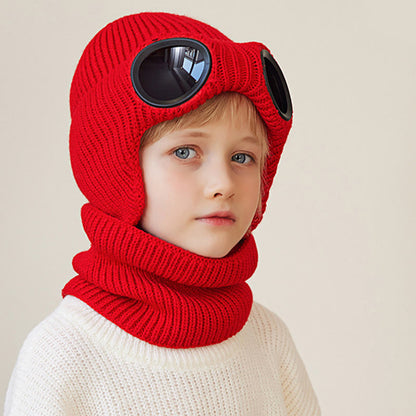 Unisex Scarf Beanie With Goggles - image 3