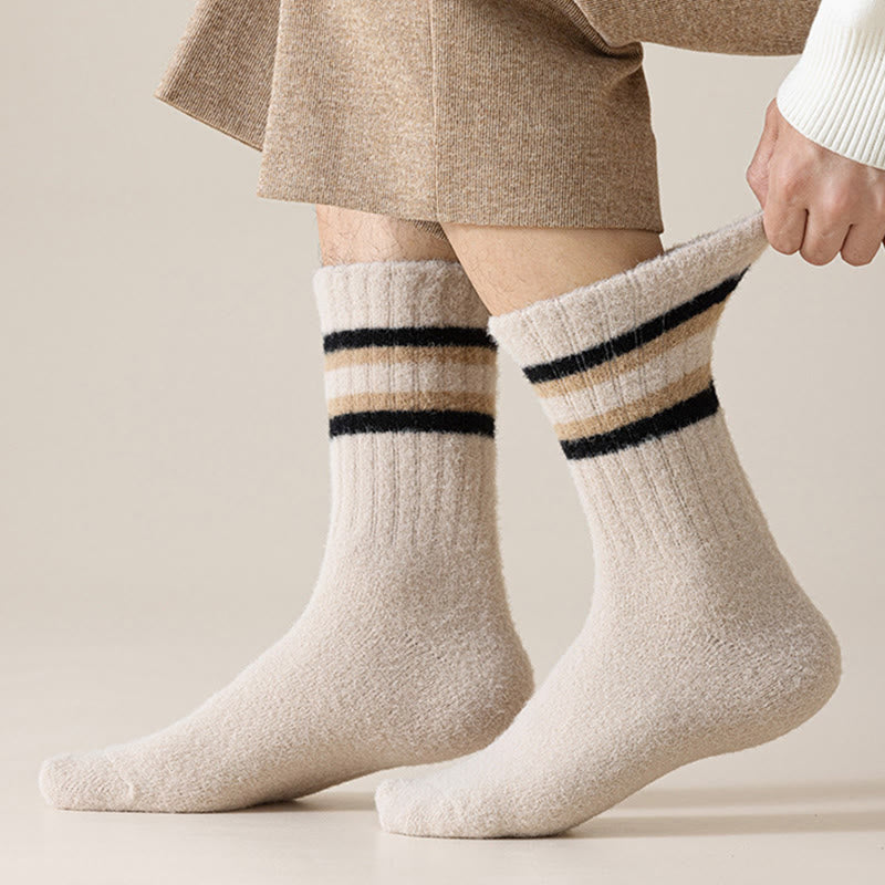 Two Tone Parallel Bars Quarter Socks(3 Pairs) - image 1