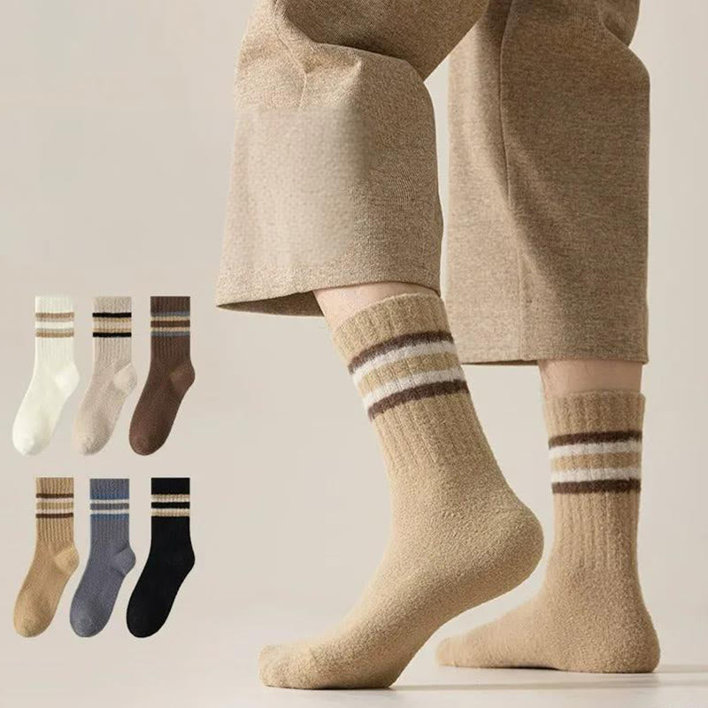 Two Tone Parallel Bars Quarter Socks(3 Pairs) - image 7