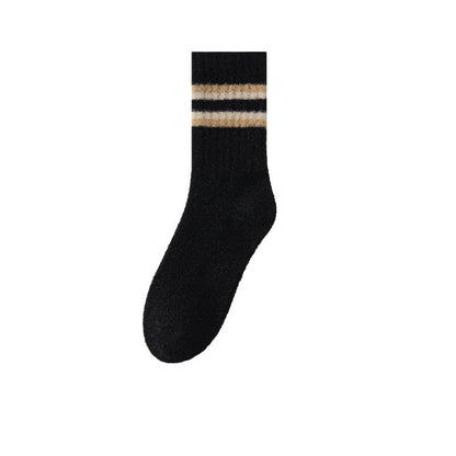 Two Tone Parallel Bars Quarter Socks(3 Pairs) - Black - EU39-44(US6-10) - image 10