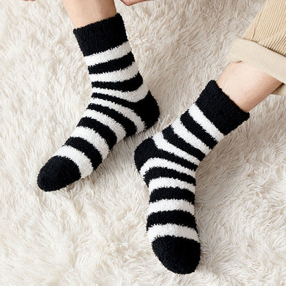 Soft Wide Stripes Quarter Socks(5 Pairs) - image 1