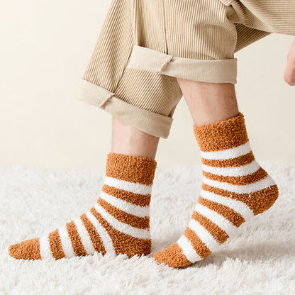 Soft Wide Stripes Quarter Socks(5 Pairs) - image 3