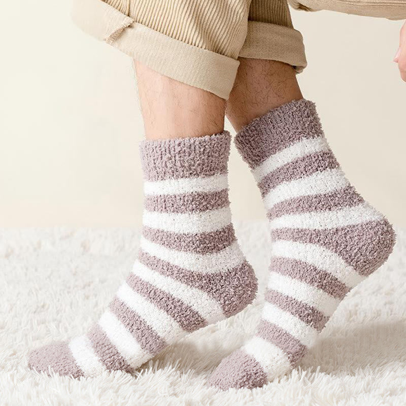 Soft Wide Stripes Quarter Socks(5 Pairs) - image 5