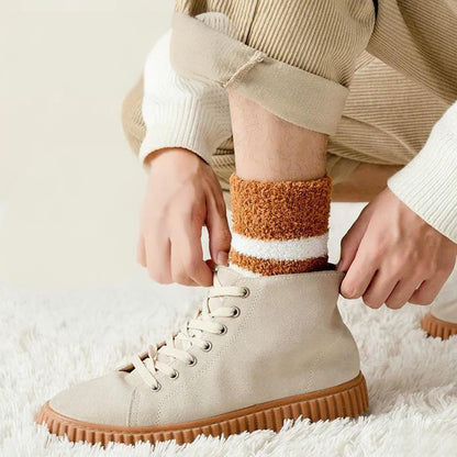 Soft Wide Stripes Quarter Socks(5 Pairs) - image 12