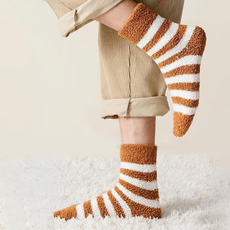 Soft Wide Stripes Quarter Socks(5 Pairs) - image 4