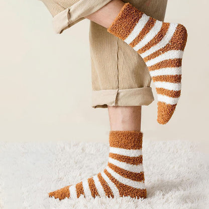 Soft Wide Stripes Quarter Socks(5 Pairs) - image 4