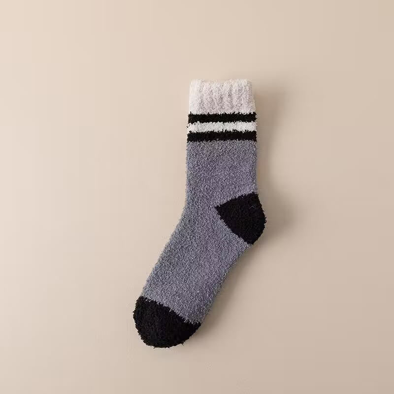 Fleece Winter Quarter Socks(7 Pairs) - Dark Grey - EU39-44(US6-10) - image 11