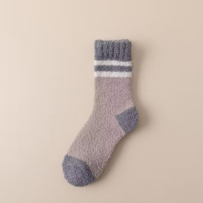 Fleece Winter Quarter Socks(7 Pairs) - Grey - EU39-44(US6-10) - image 14