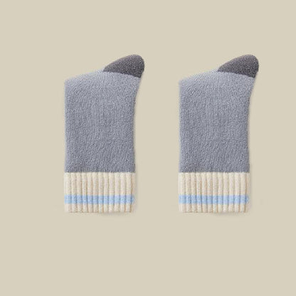 Extra Thick Cashmere Quarter Socks(4 Pairs) - Grey - EU36-40(US3-7) - image 10