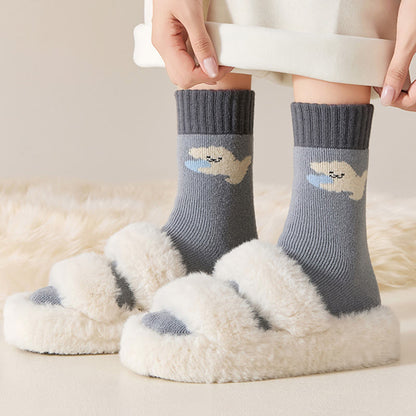 Extra Thick Cashmere Quarter Socks(4 Pairs) - image 6