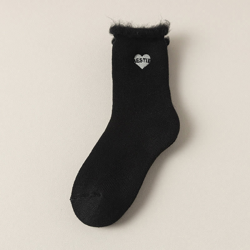 Full Fleece Quarter Socks(3 Pairs) - Black - EU36-40(US3-7) - image 13