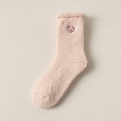 Full Fleece Quarter Socks(3 Pairs) - Pink - EU36-40(US3-7) - image 11