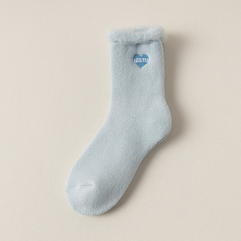 Full Fleece Quarter Socks(3 Pairs) - Blue - EU36-40(US3-7) - image 14