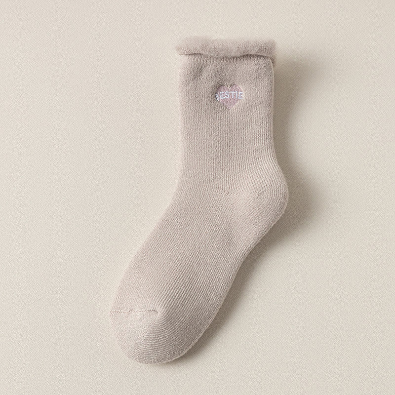 Full Fleece Quarter Socks(3 Pairs) - Dark Pink - EU36-40(US3-7) - image 10