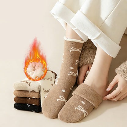 Warm Bow Tie Quarter Socks(5 Pairs) - image 0