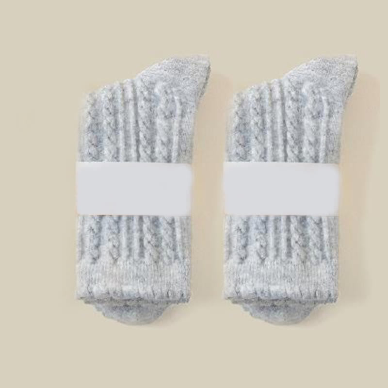Plush Soft Quarter Socks(3 Pairs) - Light Gray - EU36-40(US3-7) - image 15