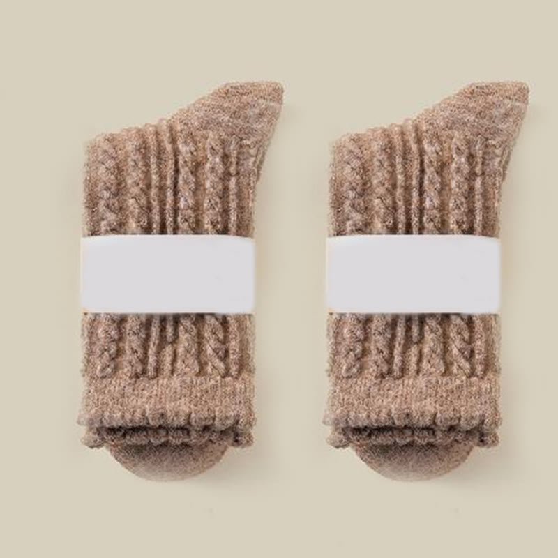 Plush Soft Quarter Socks(3 Pairs) - Coffee - EU36-40(US3-7) - image 10