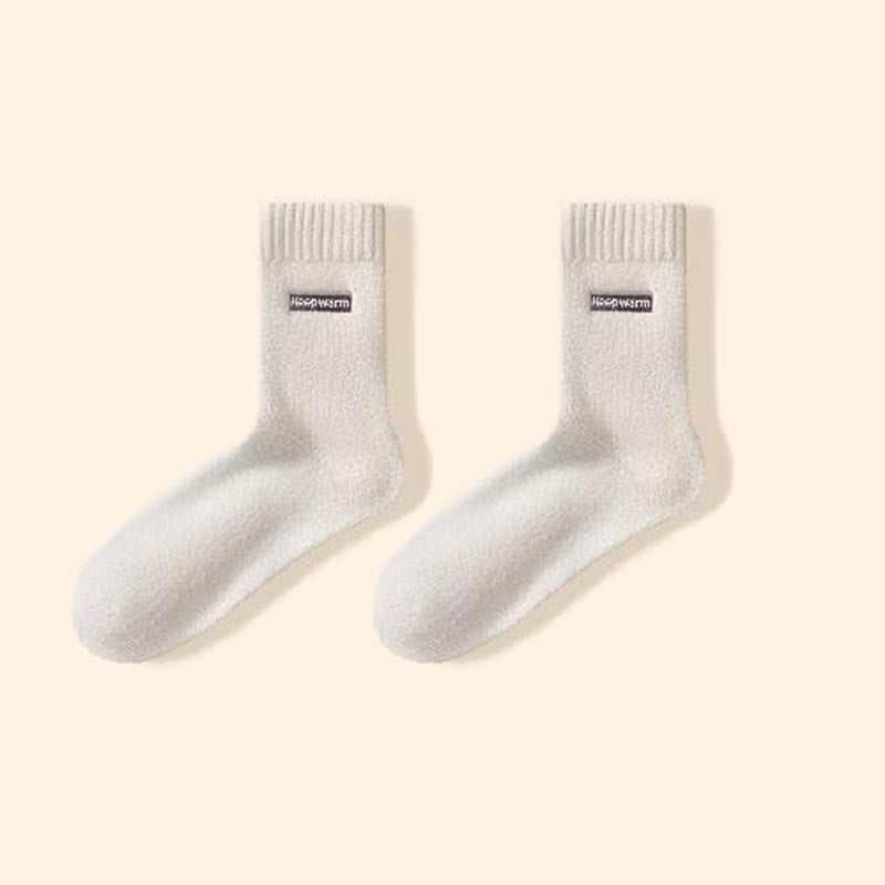 Keep Warm Quarter Socks(4 Pairs) - Beige - EU39-44(US6-10) - image 11