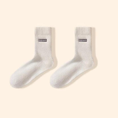 Keep Warm Quarter Socks(4 Pairs) - Beige - EU39-44(US6-10) - image 11