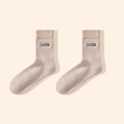 Keep Warm Quarter Socks(4 Pairs) - Khaki - EU39-44(US6-10) - image 13