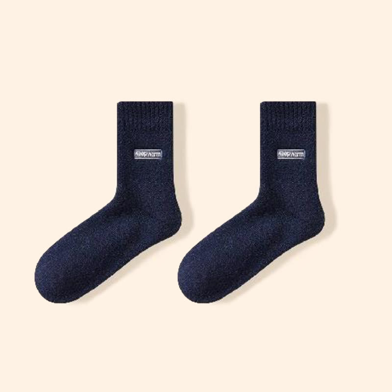 Keep Warm Quarter Socks(4 Pairs) - Navy Blue - EU39-44(US6-10) - image 16