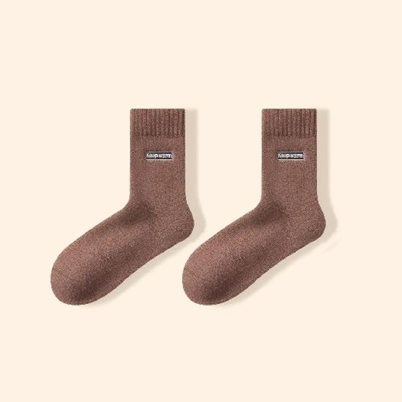 Keep Warm Quarter Socks(4 Pairs) - Coffee - EU39-44(US6-10) - image 17