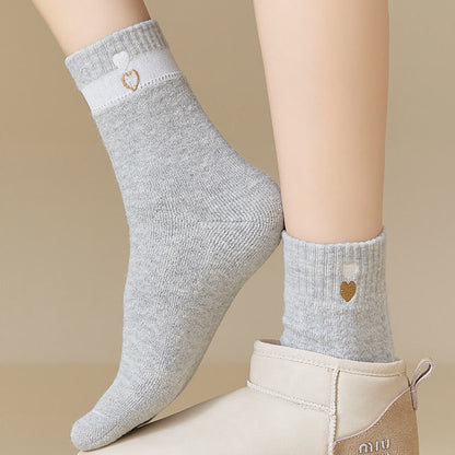 Heart Pattern Quarter Socks(3 Pairs) - image 2