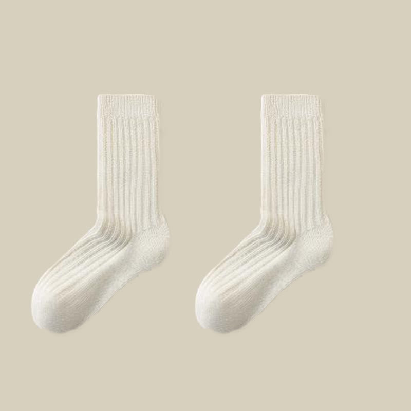 Cozy Sheep Wool Quarter Socks(3 Pairs) - White - EU39-44(US6-10) - image 15
