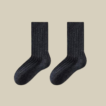Cozy Sheep Wool Quarter Socks(3 Pairs) - Dark Grey - EU39-44(US6-10) - image 13