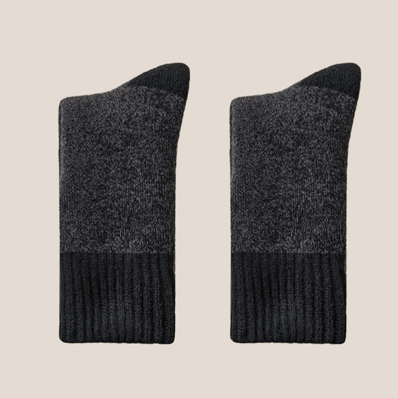 Cashmere Warmth Quarter Socks(2 Pairs) - Black - EU39-44(US6-10) - image 9