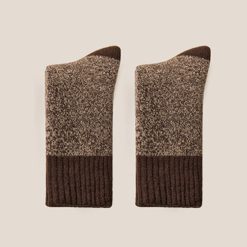 Cashmere Warmth Quarter Socks(2 Pairs) - Coffee - EU39-44(US6-10) - image 10
