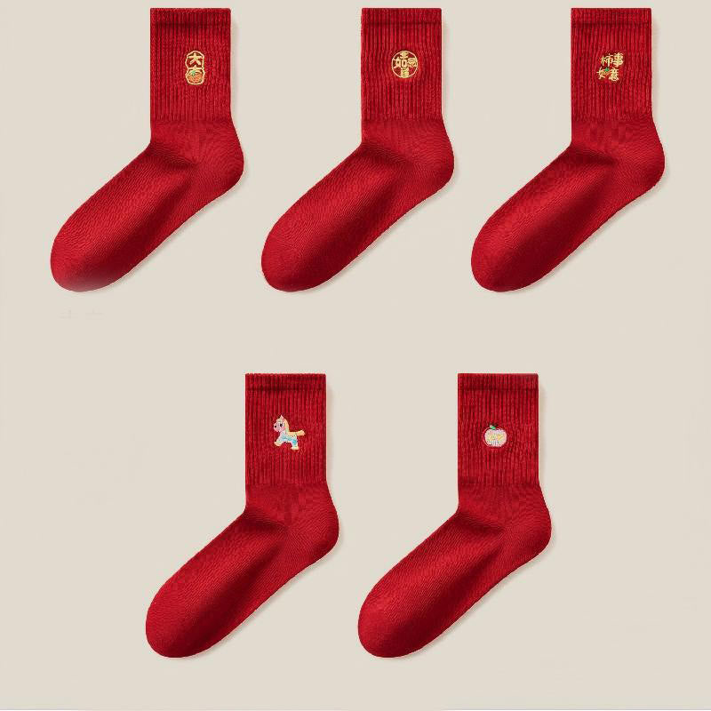 Best Wishes Quarter Socks(5 Pairs) - Multicolor - EU36-40(US3-7) - image 11