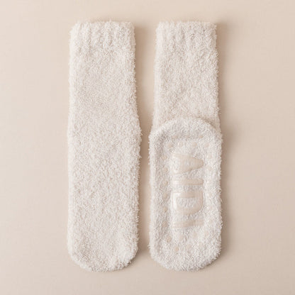 Anti Slip Sole Sleep Socks(4 Pairs) - Apricot - EU36-40(US3-7) - image 16