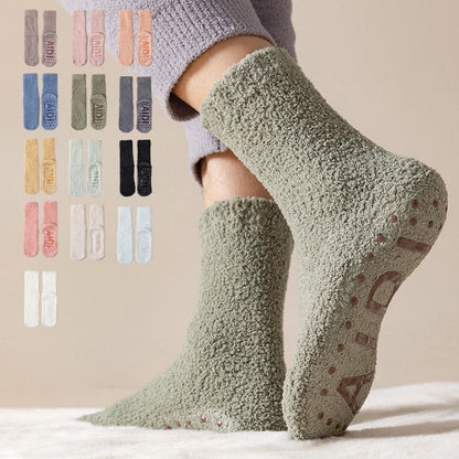 Anti Slip Sole Sleep Socks(4 Pairs) - image 12
