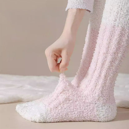 Plush Fleece Knee High Sleep Socks(4 Pairs) - image 7