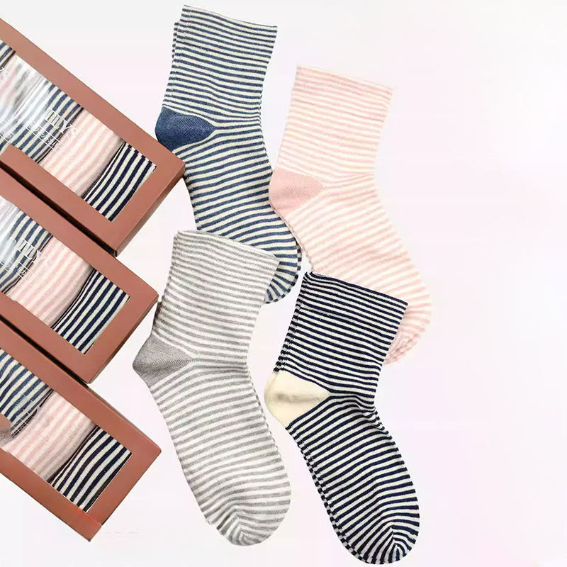 Wide Stripe Sleep Socks(4 Pairs) - image 6