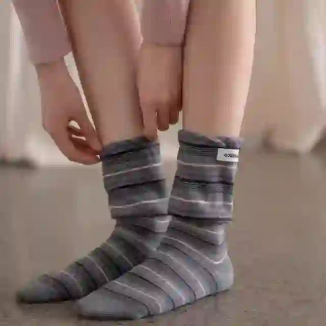 Stylish Contrast Sleep Socks(5 Pairs) - image 2