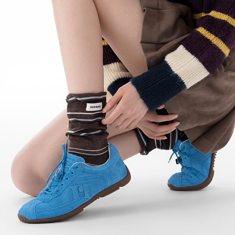Stylish Contrast Sleep Socks(5 Pairs) - image 9