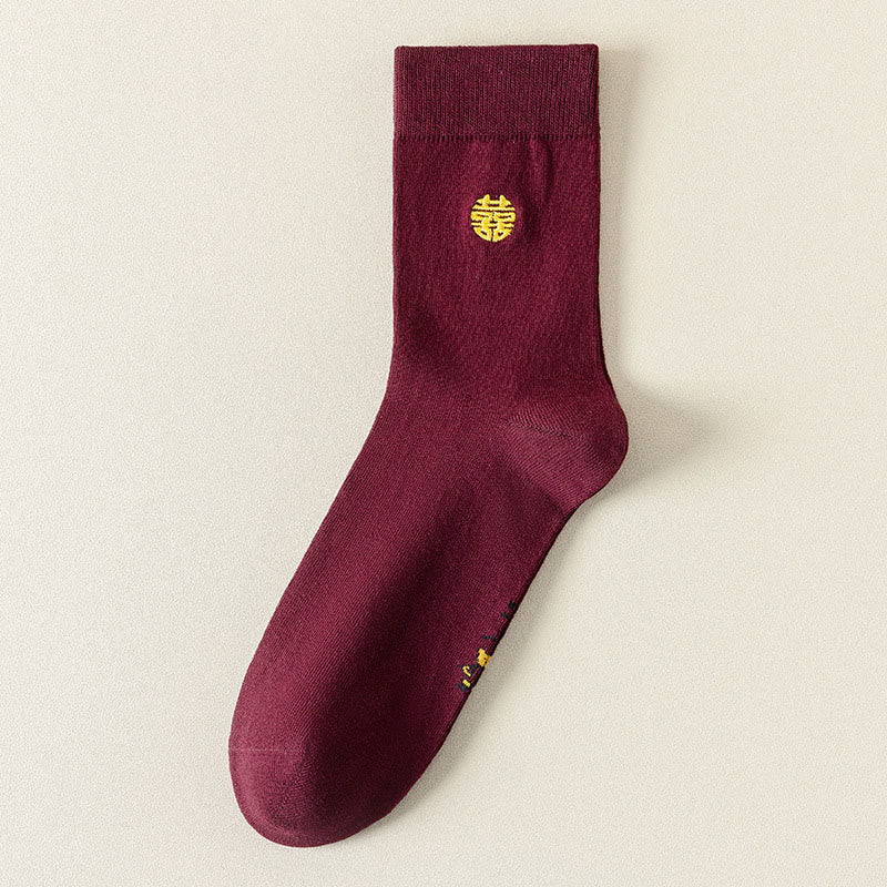 Wine Lucky Quarter Socks(6 Pairs) - image 10