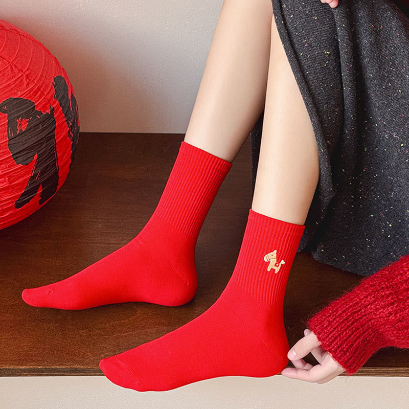 Lucky Horse Quarter Socks(5 Pairs) - image 3